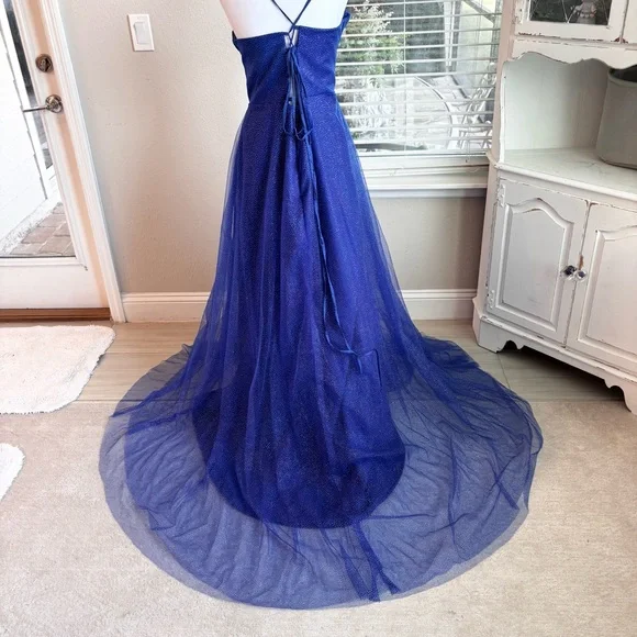 NEW Blue Dress with Glitter Tulle NWOT Size XL - Picture 5 of 9